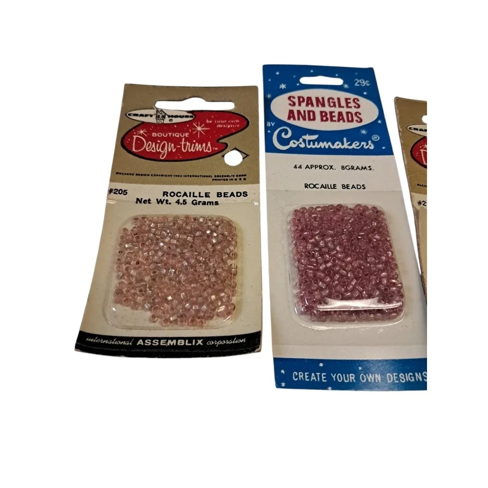 Vtg Seed‎ BEADS Lot Of 5
